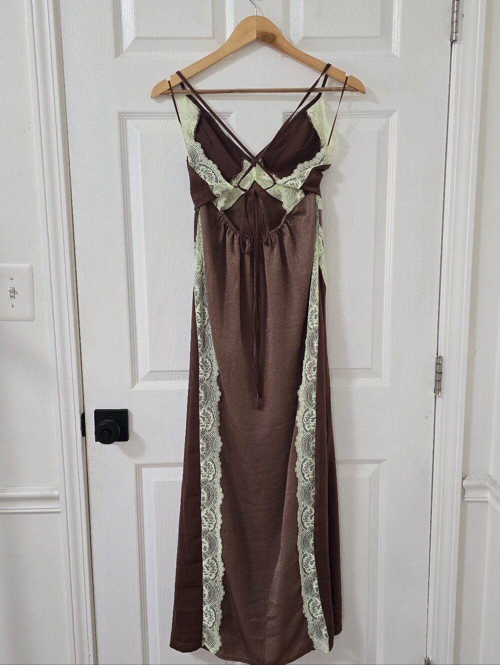 Free People Some Kind Of Love Satin Maxi Slip Dress New Size M - Picture 8 of 9